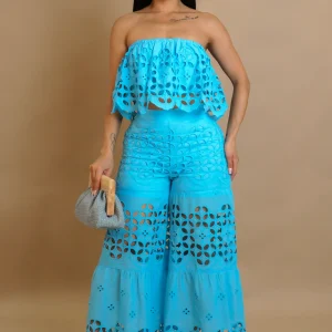 Know My Worth Pant Set - Blue