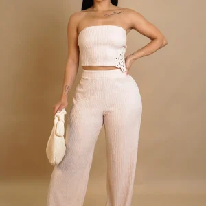 Spring Fling Pant Set - Beige